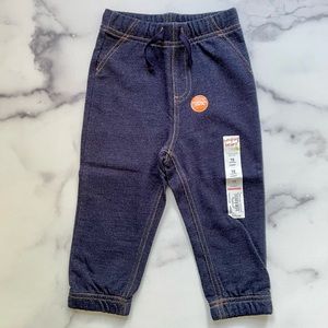NWT Jumping Beans boys 18 months denim French terry jogger